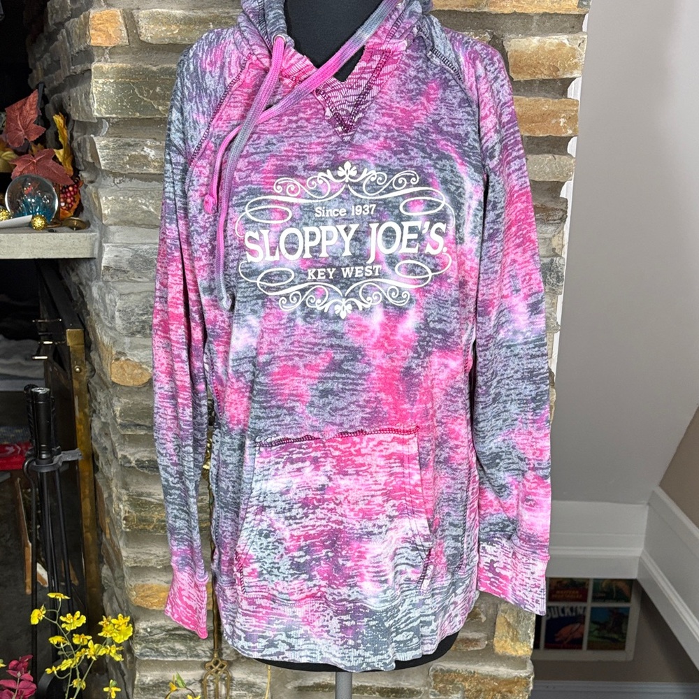 Sloppy Joe's Key West Pink and Gray Hoodie